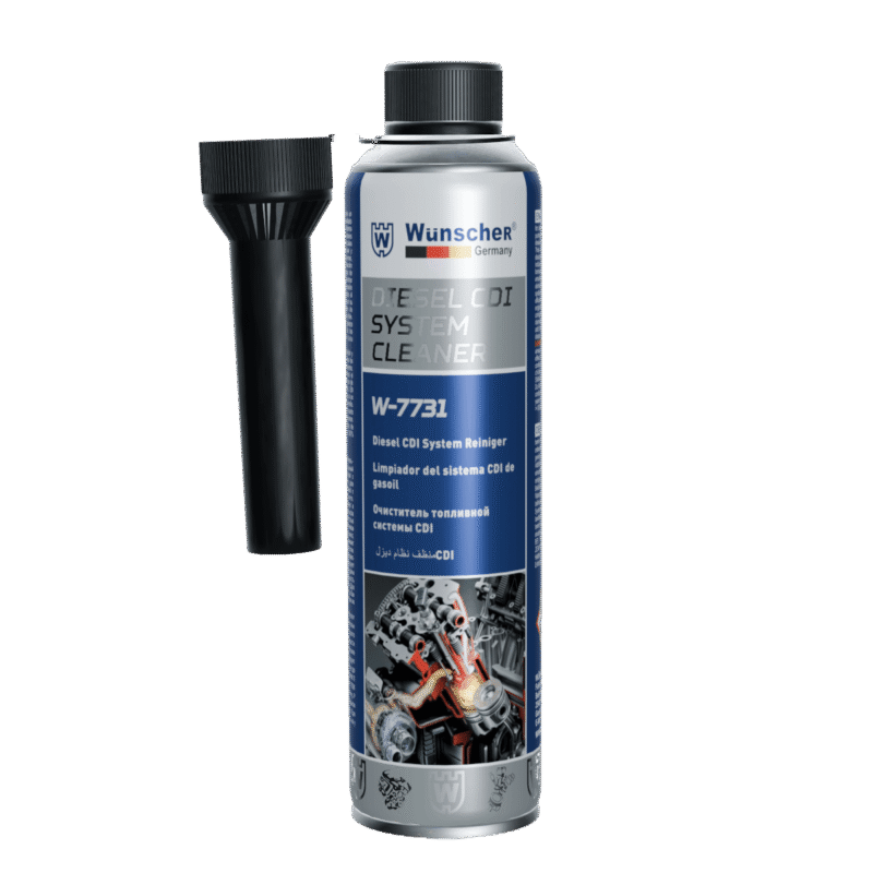 Diesel CDI System Cleaner W7731 - Super Clean Fuel Injection System and Combustion Chamber Cleaner for Automotive Diesel Engines - Wunscher, Germany